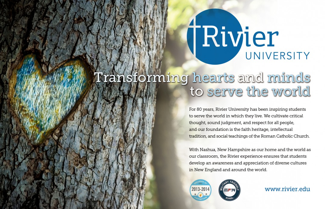 Diversity ad for Rivier University